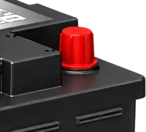 Red positive terminal post on the A60 (AGM-L2) lid
